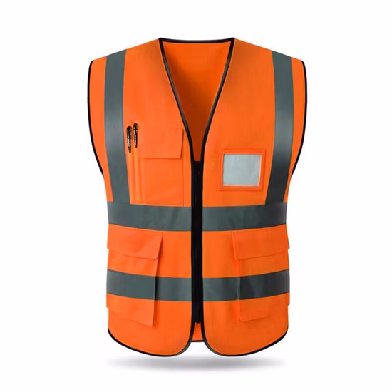 Hi Vis Colete Refletivo Colete Fluorescente Brilhante Noturno com Bolso