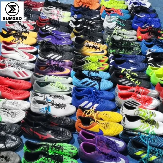 Sapatos importados de marca de segunda mão, sapatos de marca usados ​​de futebol, sapatos usados ​​originais